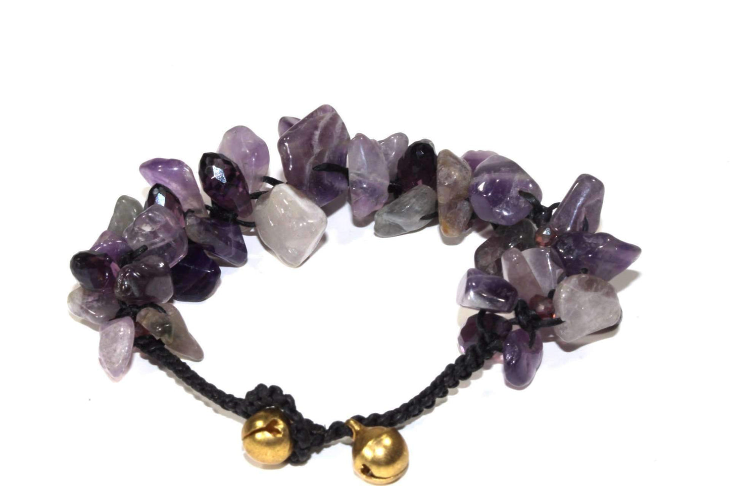 Raw Amethyst Stone Bracelet Silver Hestia