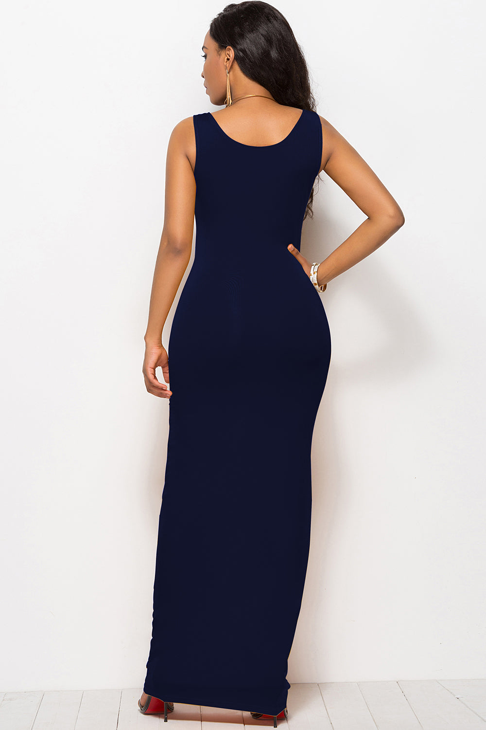 Scoop Neck Wide Strap Maxi Dress Trendsi