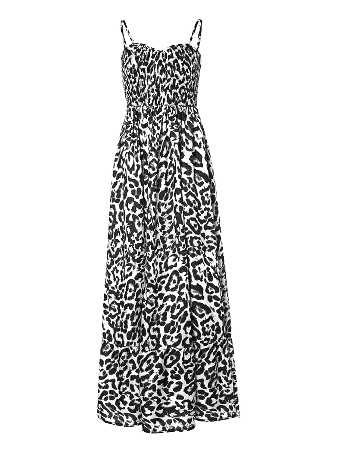 Leopard Sweetheart Neck Cami Dress Trendsi