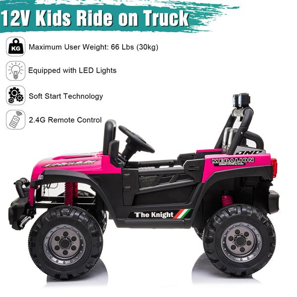 BBH-016 Dual Drive 12V 4.5A.h with 2.4G Remote Control off-road Vehicle Rose Red 6cc08b-1a