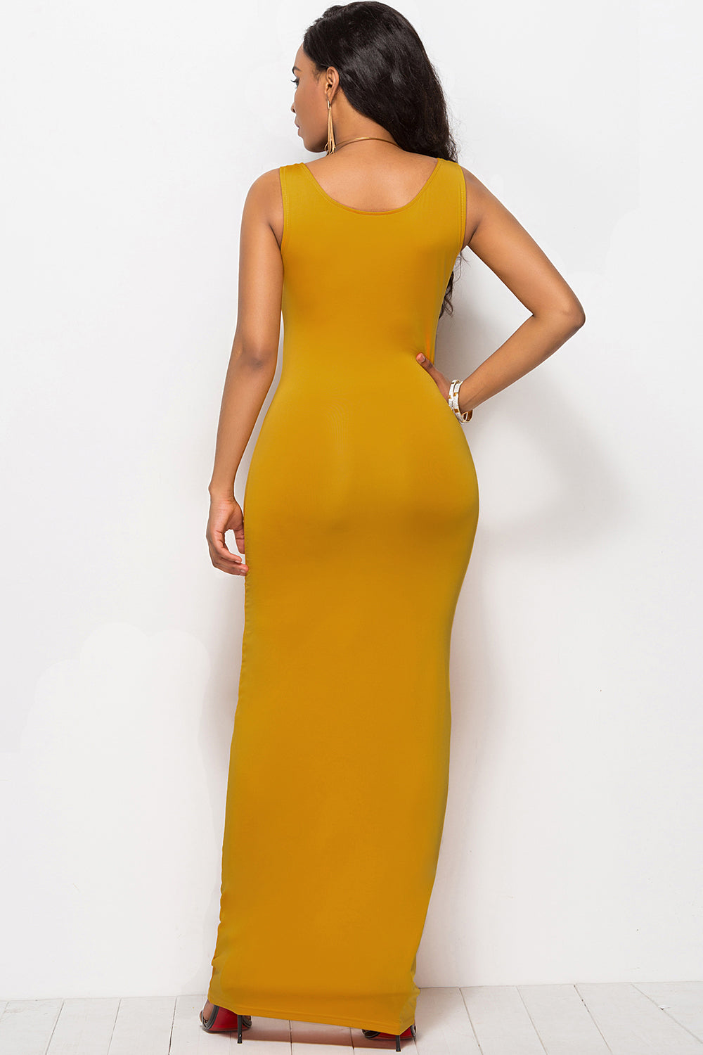 Scoop Neck Wide Strap Maxi Dress Trendsi