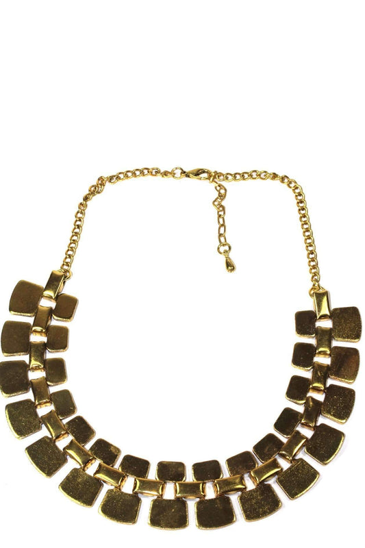 Golden Nugget Tribal Necklace Silver Hestia