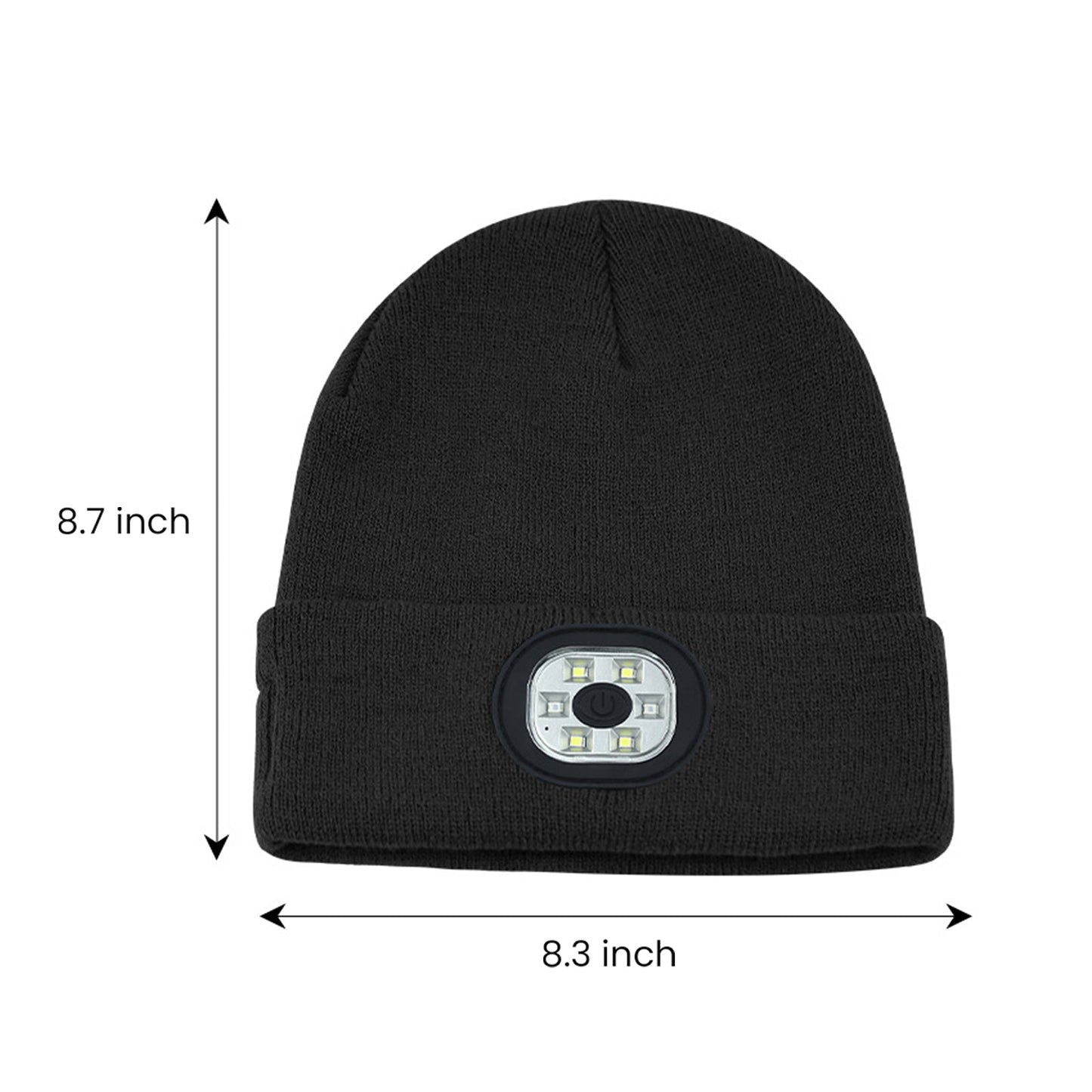 Knit Beanie Hat with Lights for Men & Women, Winter Outdoor LED Pink Iolaus