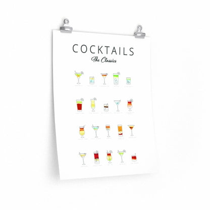 Cocktails Art Poster Decor Yellow Pandora