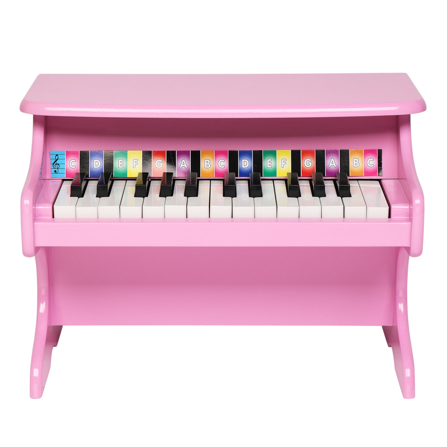 Wooden Toys: 25-key Children's Wooden Piano / Vertical (without Chair) Mechanical Sound Quality Pink 6cc08b-1a