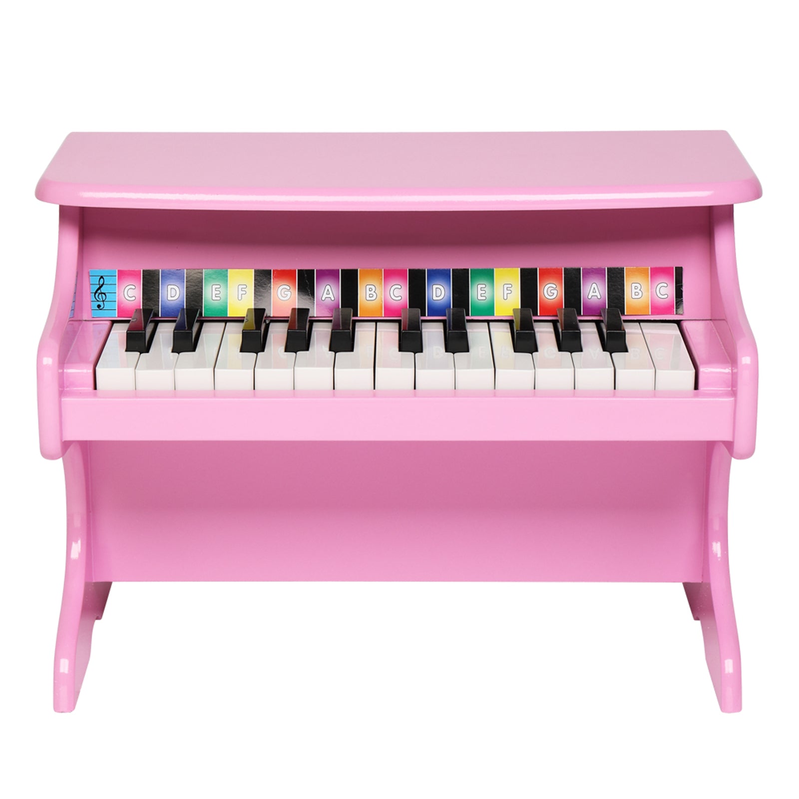 Wooden Toys: 25-key Children's Wooden Piano / Vertical (without Chair) Mechanical Sound Quality Pink 6cc08b-1a