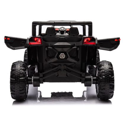 12V Ride On Car with Remote Control,UTV ride on for kid,3-Point Safety Harness Music Player (USB Port/Volume