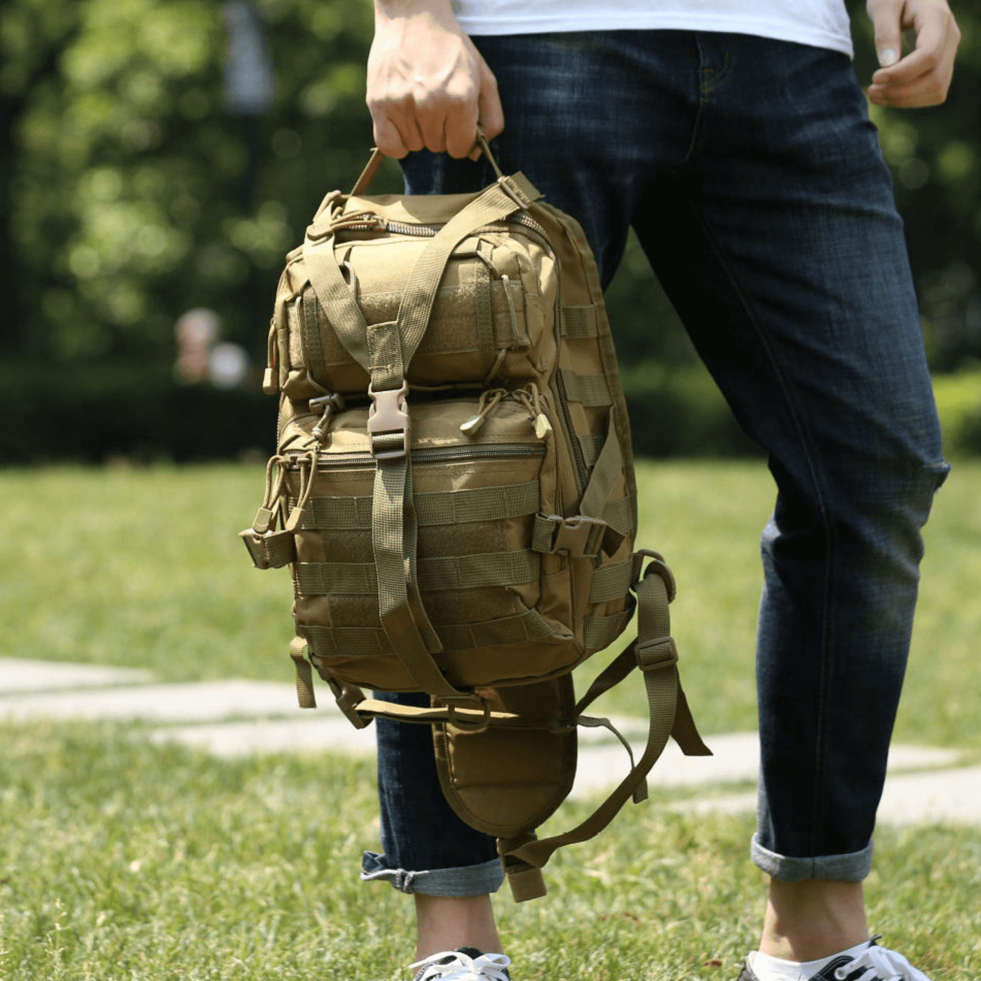 Tactical Medium Sling Range Bag Black Lavender