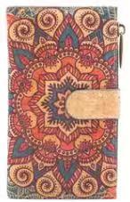 Cork wallet pattern women zipper card vegan wallet RFID BAGD-141 Lime Strawberry