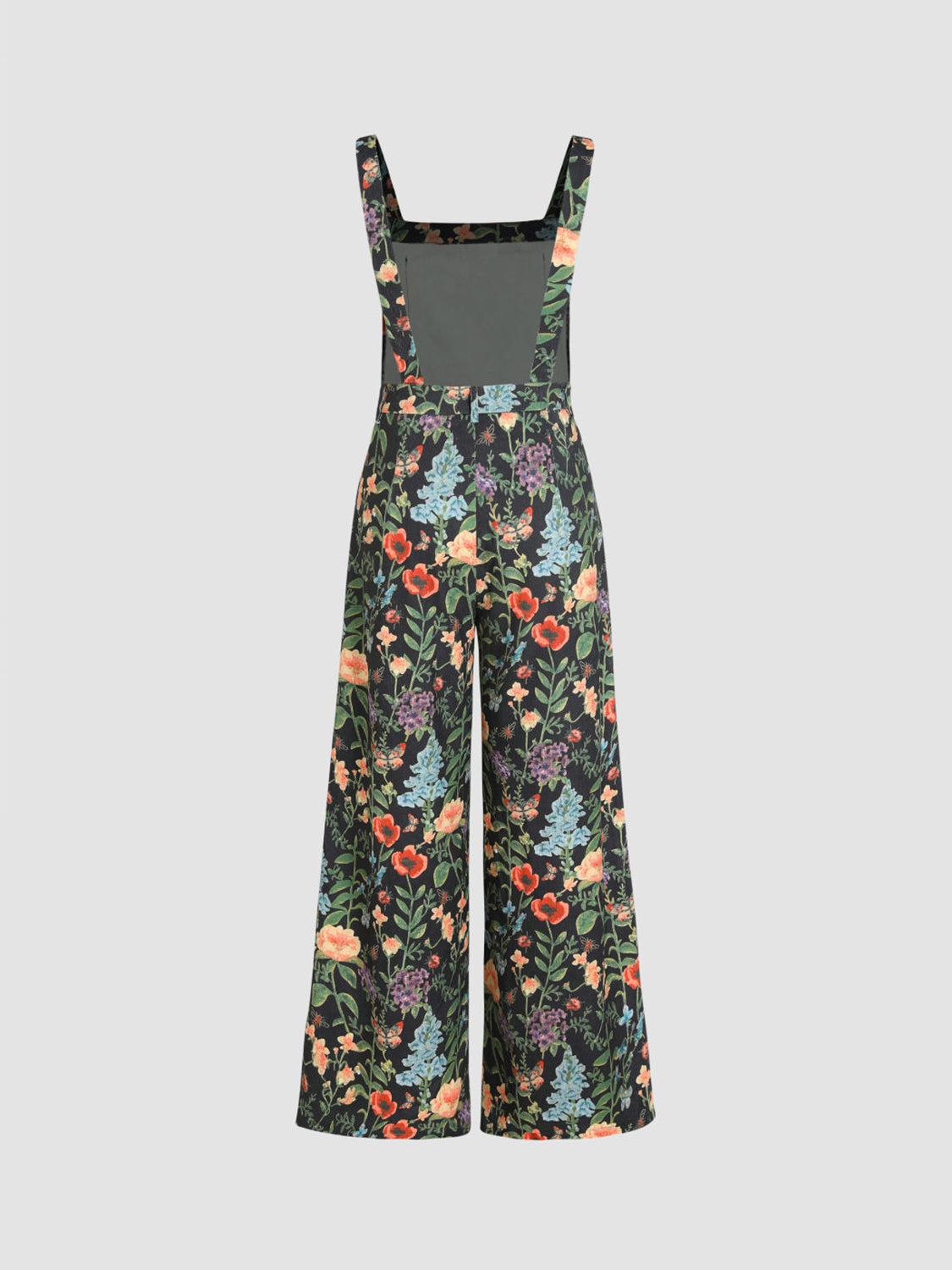 Floral Wide Leg Overalls Trendsi