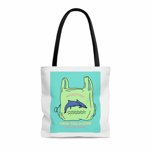 Save Earth Dolphins Edition Shopper Tote Bag Medium Yellow Pandora