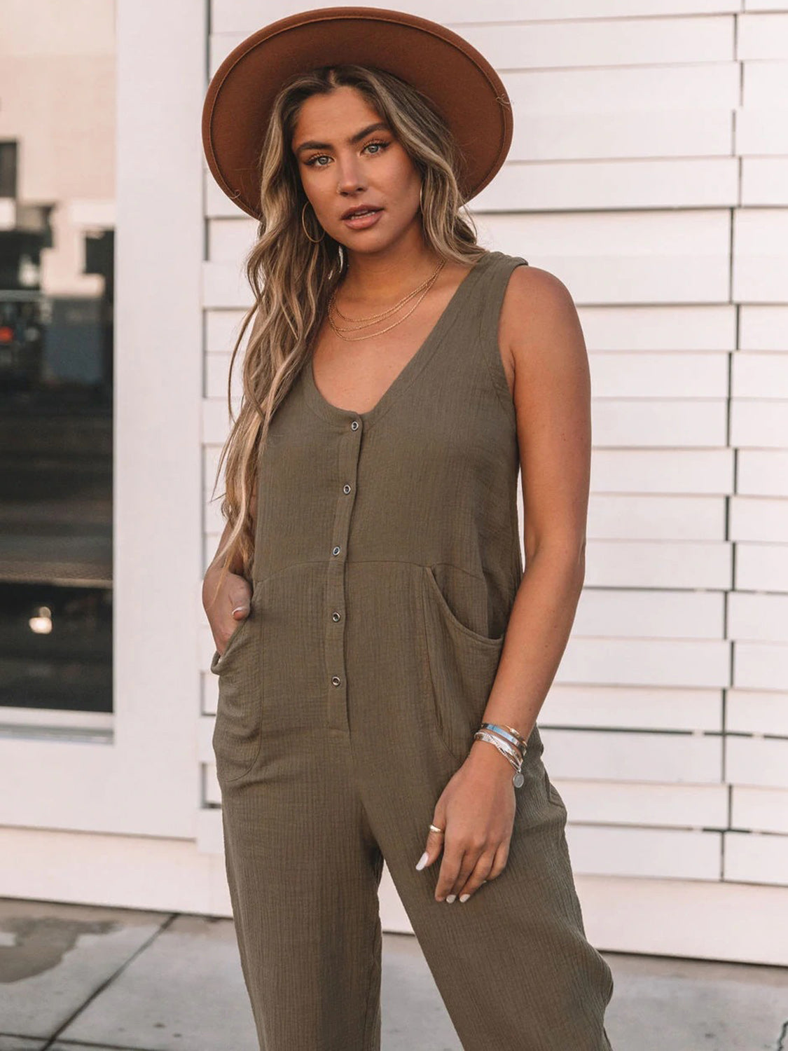 Full Size Scoop Neck Wide Strap Jumpsuit Trendsi