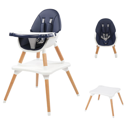 Children's High Dining Chair Detachable Two-In-One Table And Chair Navy Blue 6cc08b-1a