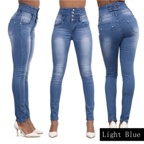 Hot High Quality Wholesale Woman Denim Pencil Pants Top Brand Stretch Lavender Coco