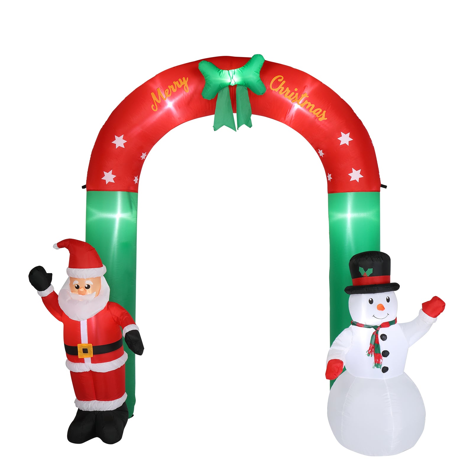 8ft with Santa Snowman 7 Lights Inflatable Festive Arch Decoration 6cc08b-1a