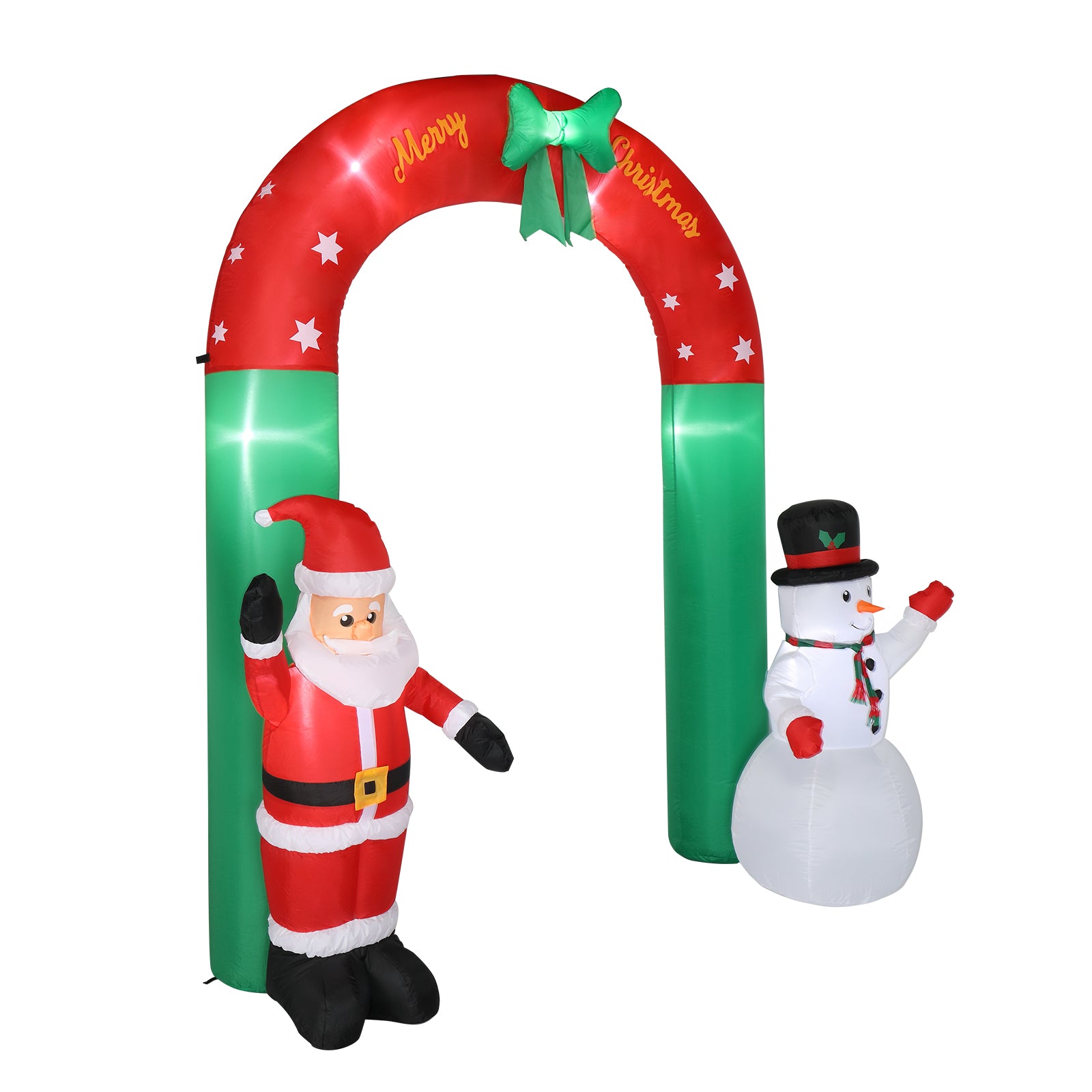 8ft with Santa Snowman 7 Lights Inflatable Festive Arch Decoration 6cc08b-1a