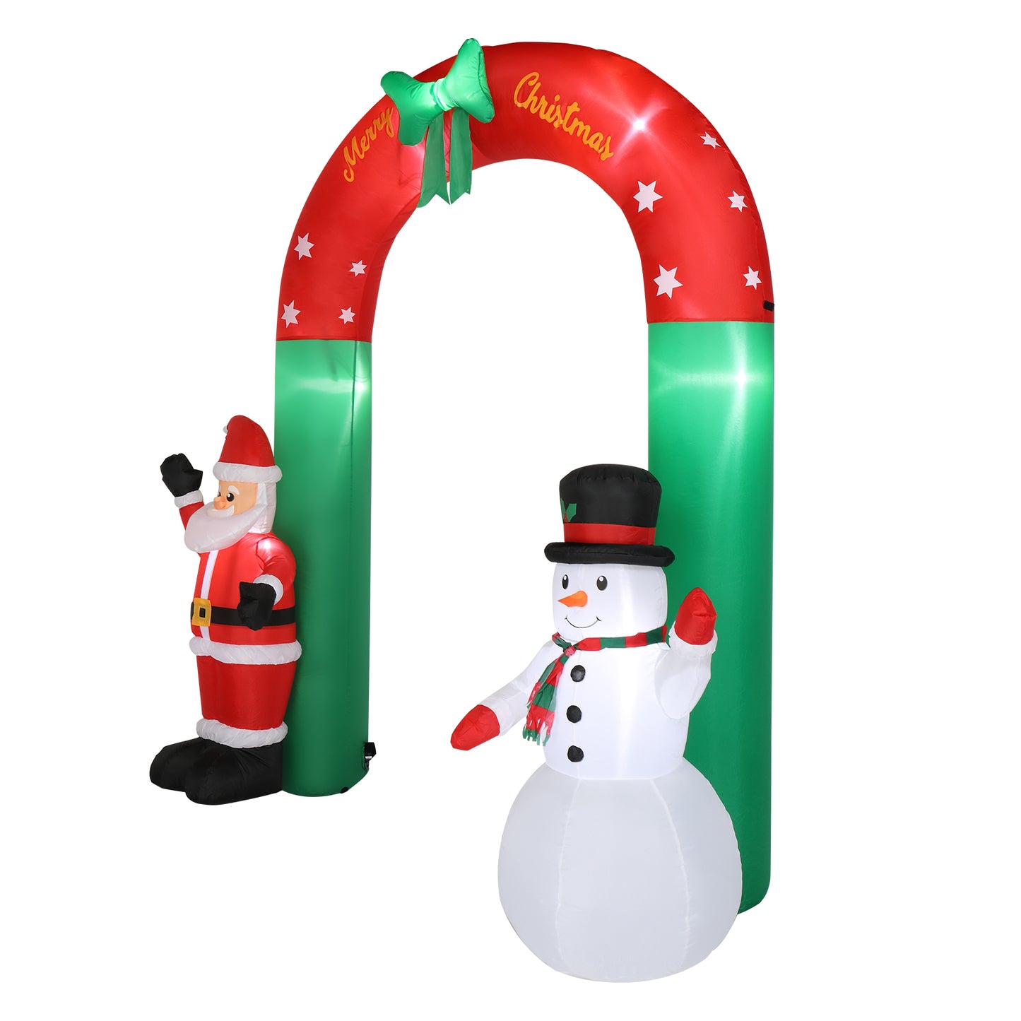 8ft with Santa Snowman 7 Lights Inflatable Festive Arch Decoration 6cc08b-1a