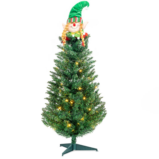 3ft 129 Branches with Santa Claus Decoration PVC Branch Iron Bracket Christmas Tree Green 6cc08b-1a