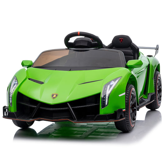 LEADZM Lamborghini Poison Small Dual Drive 12V 4.5AH with 2.4G Remote Control Sports Car Electric Car Green 6cc08b-1a