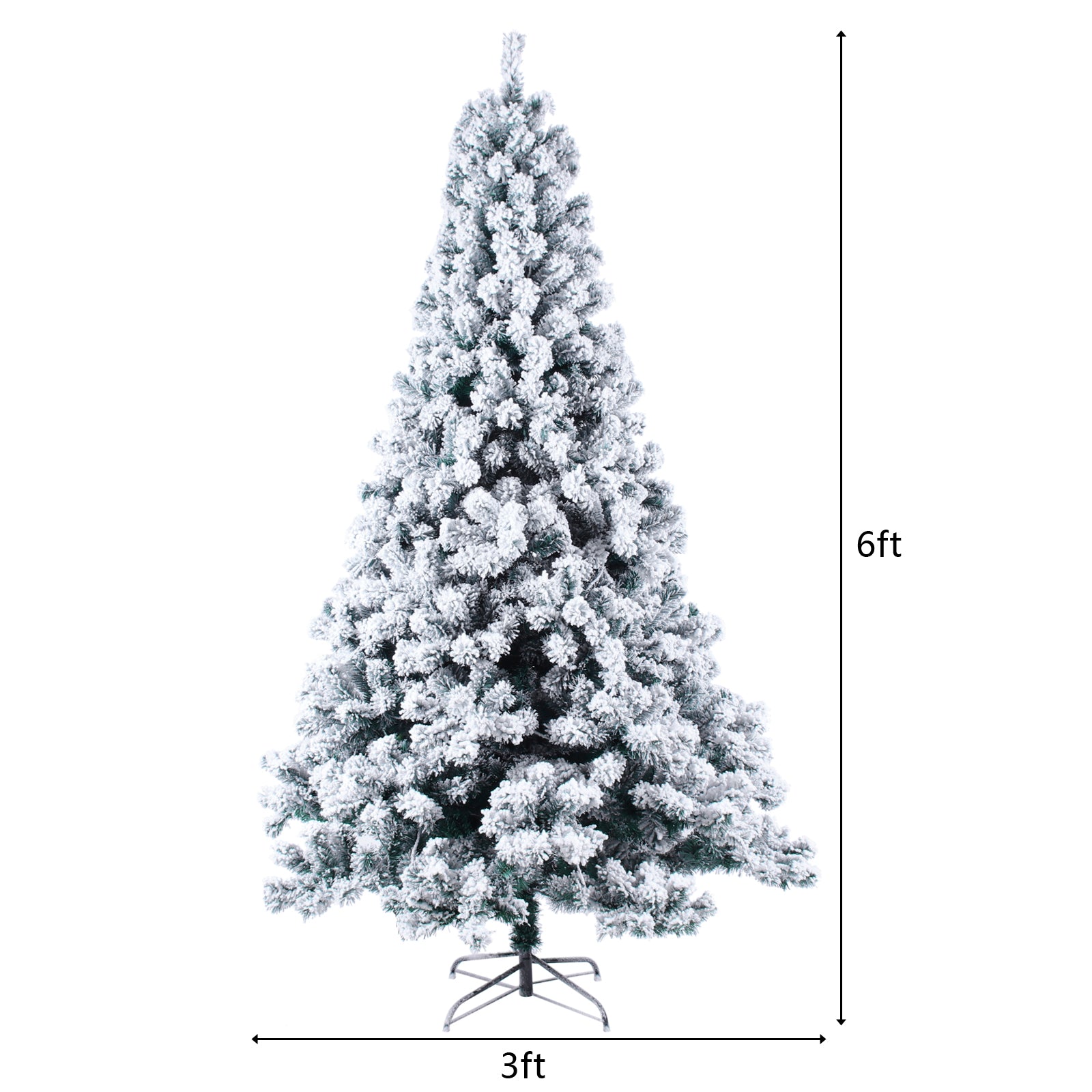 6ft Flocking Tied Light 1202 Branches Christmas Tree 6cc08b-1a