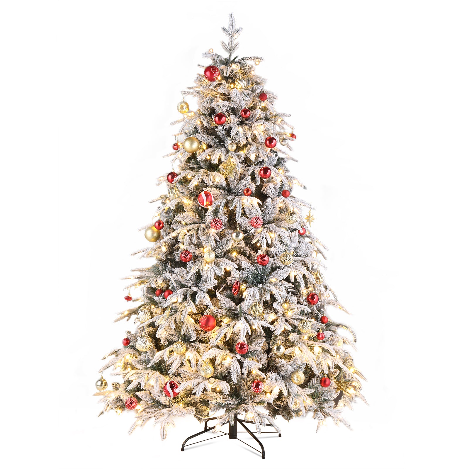 7ft Automatic Tree Structure Single-Sided Pe PVC Material Green Flocking 1687 Branches 450 Lights Warm Color 8 Modes Christmas Tree 6cc08b-1a