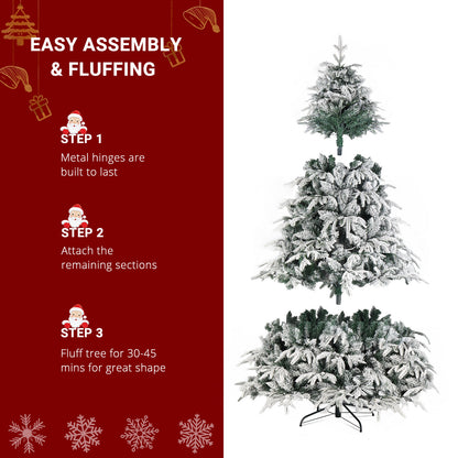 7ft Automatic Tree Structure Single-Sided Pe PVC Material Green Flocking 1687 Branches 450 Lights Warm Color 8 Modes Christmas Tree 6cc08b-1a