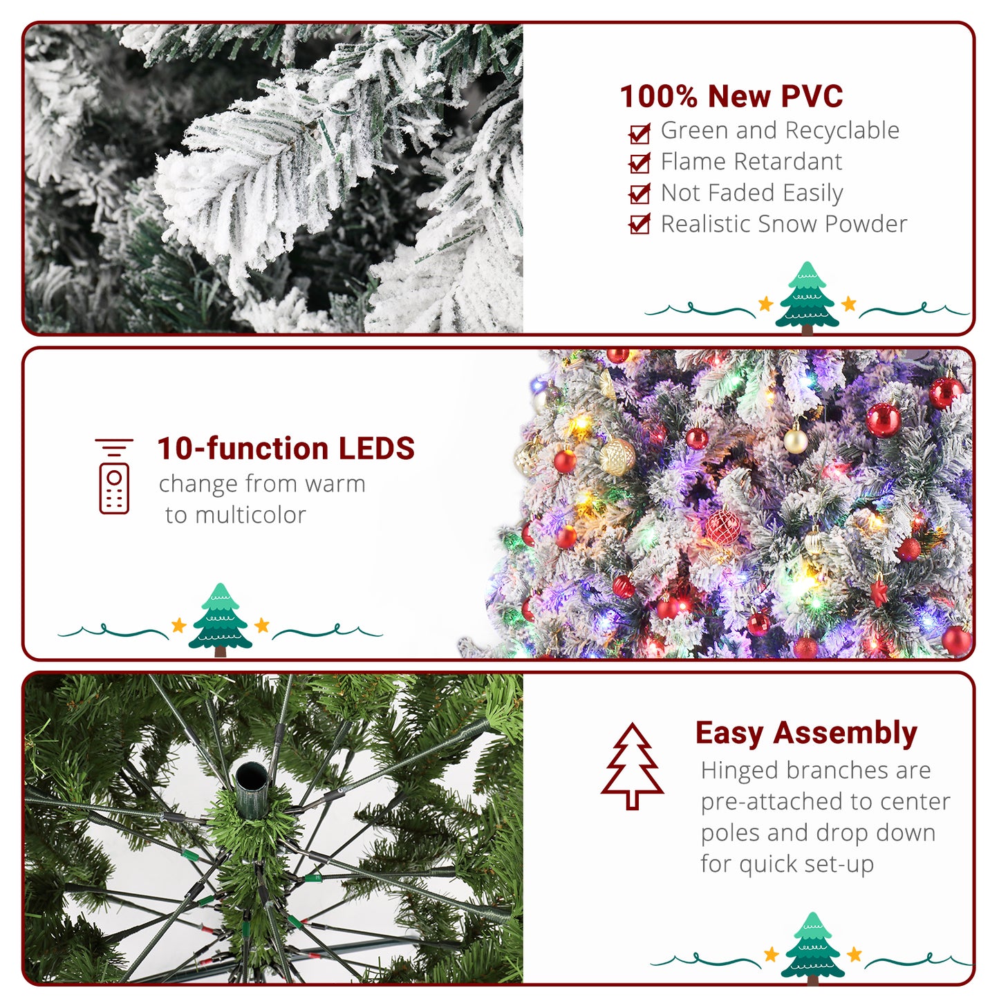 9ft 2094 Branch Automatic Tree Structure PVC Material Green Flocking 900 Lights Warm Color Four Colors 8 Modes With Remote Control Christmas Tree 6cc08b-1a