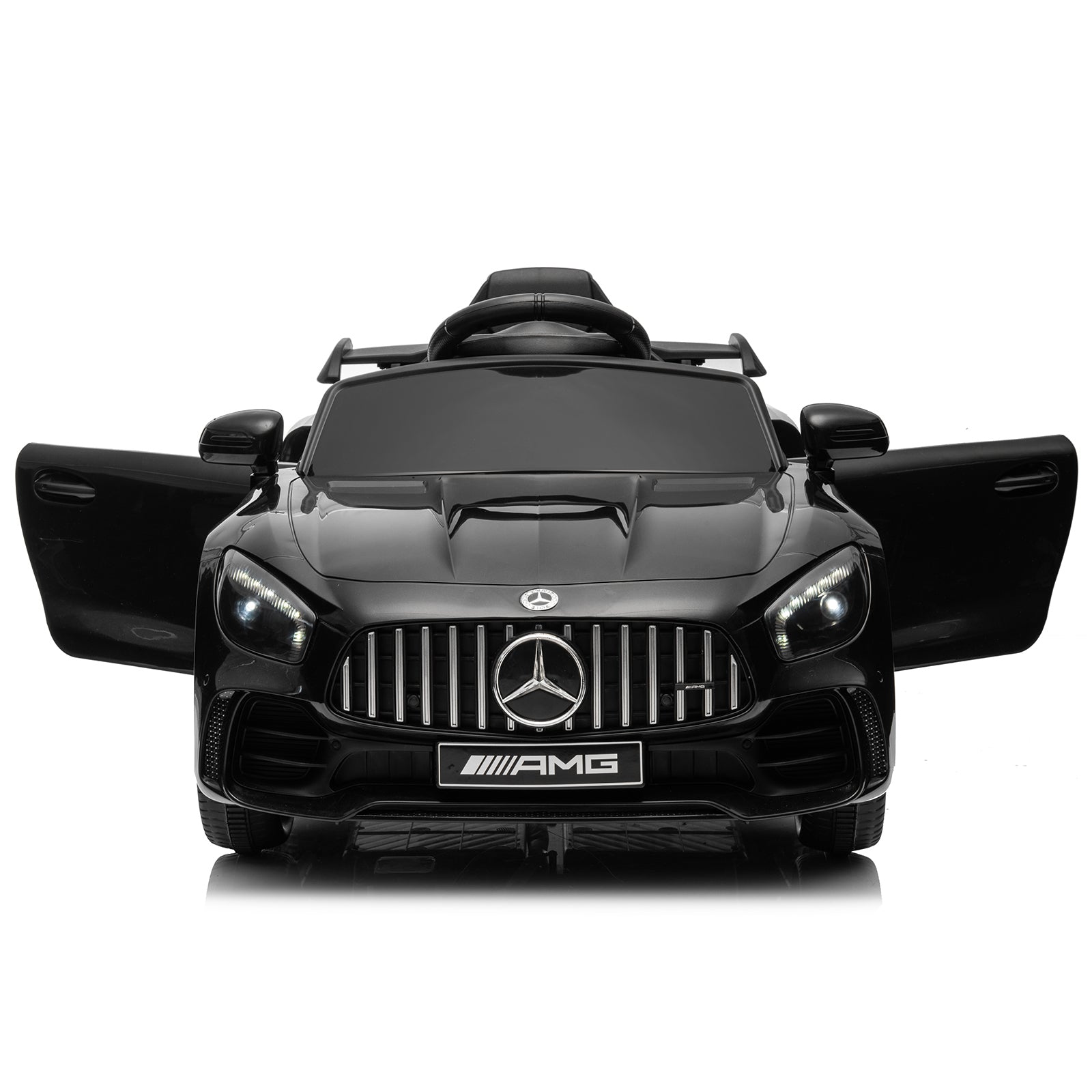 LEADZM Dual Drive 12V 4.5Ah with 2.4G Remote Control Mercedes-Benz Sports Car Black 6cc08b-1a