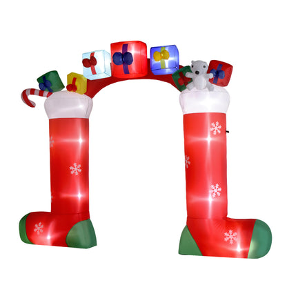 9ft 24W 11 LED Lights Christmas Sock Arch Holiday Arch Decoration 6cc08b-1a