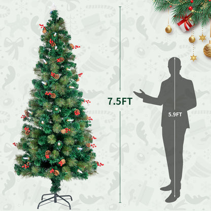 7.5ft Pre-Lit Fiber Optical Christmas Tree with Colorful Lights and 300 Branch Tips 6cc08b-1a