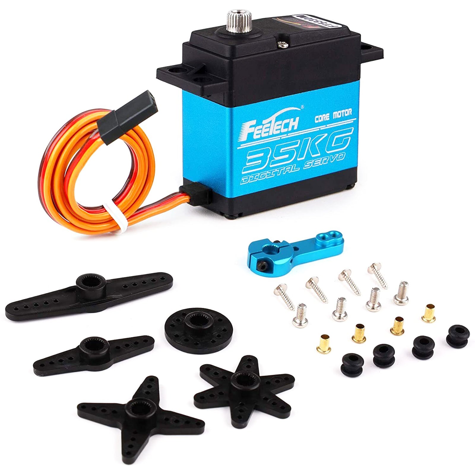 Waterproof 35kg Full Metal Gear Digital Servo HIGH TORQUE & SPEED RC Car Servo 6cc08b-1a