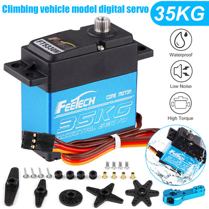 Waterproof 35kg Full Metal Gear Digital Servo HIGH TORQUE & SPEED RC Car Servo 6cc08b-1a