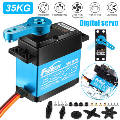 Waterproof 35kg Full Metal Gear Digital Servo HIGH TORQUE & SPEED RC Car Servo 6cc08b-1a