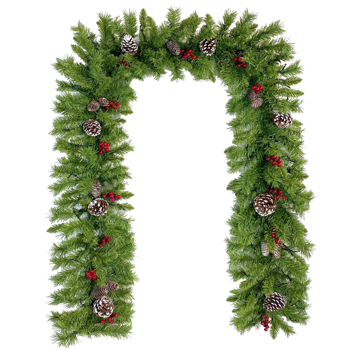 Pre-lit Xmas Tree Artificial Christmas 4-Piece Set,Garland, Wreath and Set of 2 Entrance Trees X-mas with LED Lights, Christmas Tree 6cc08b-1a