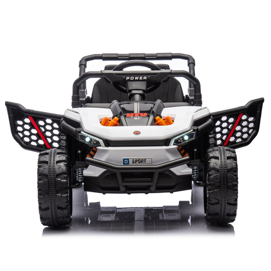 24V Kids Ride On UTV,Electric Toy For Kids w/Parents Remote Control,Four Wheel suspension,Low Start,Adjustable speed,Multimedia player,Early Education,Bluetooth,Rear storage space for kids aged 3+. 6cc08b-1a