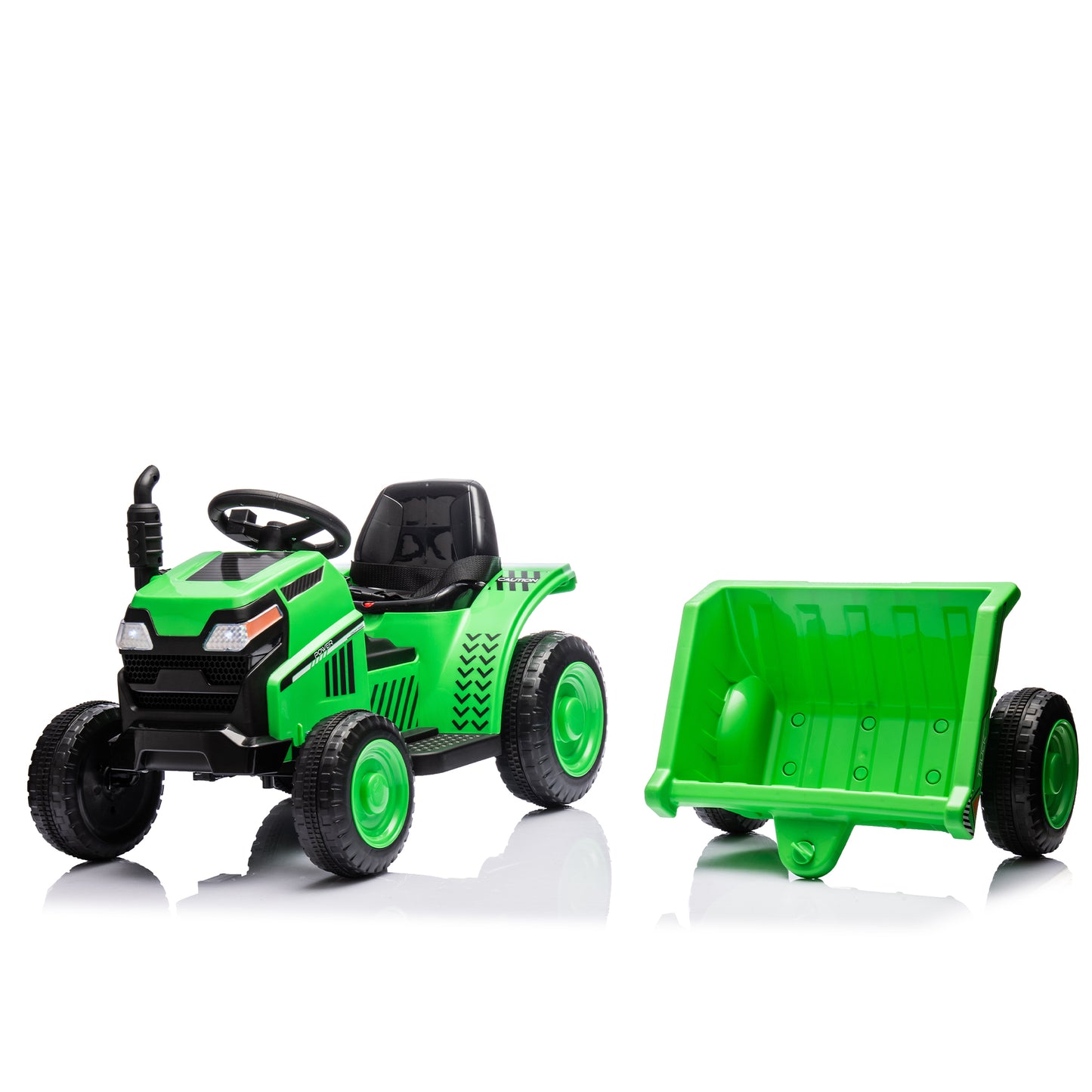 12V Black Knight Ride-On Electric Tractor for Kids, 2WD, Lights, Bluetooth, Music & Storage Tug – Ideal for Ages 3+ 6cc08b-1a