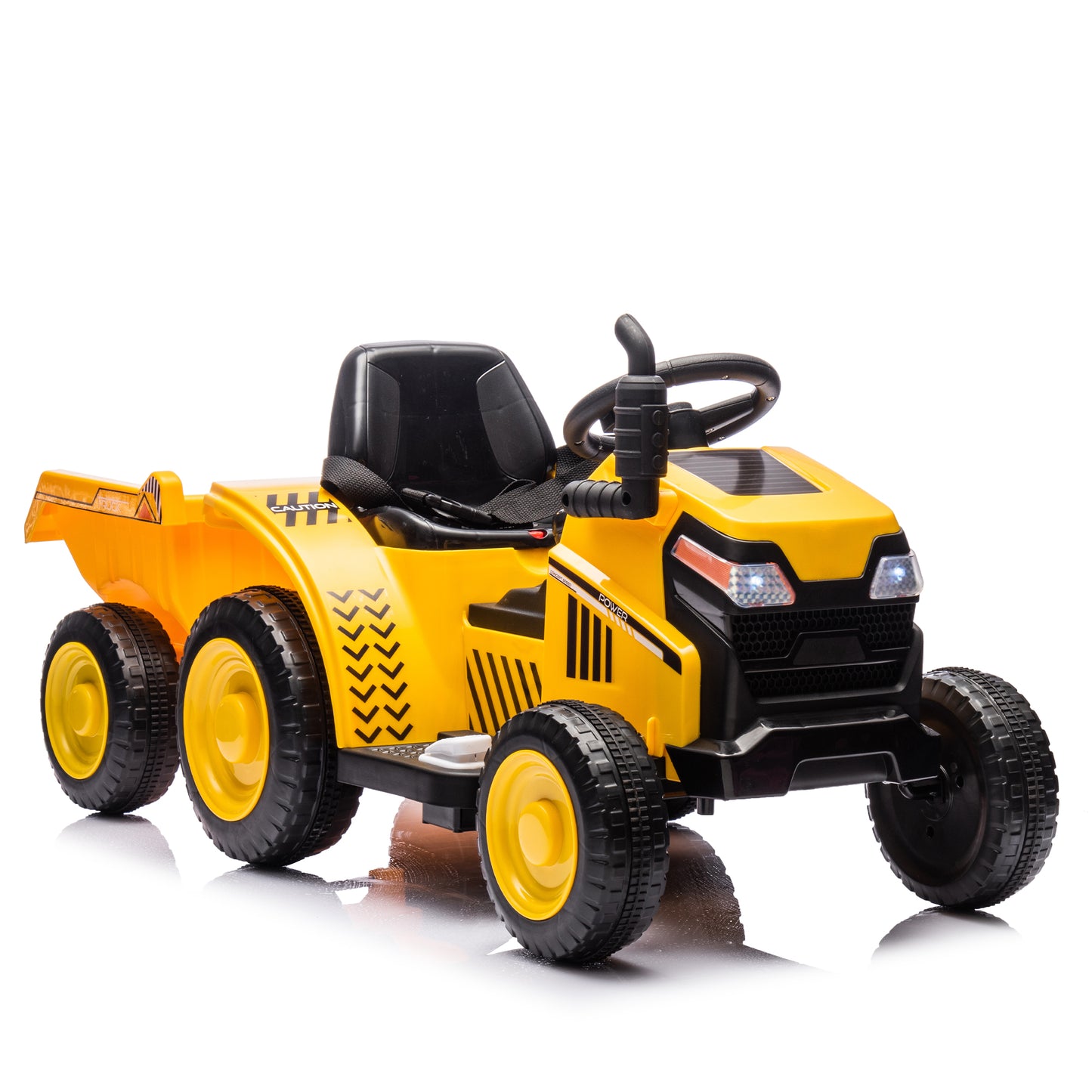 12V Black Knight Electric Ride-On Tractor for Kids, 2WD, Bluetooth, MP3, Lights & Removable Storage Tug – Ages 3+ 6cc08b-1a