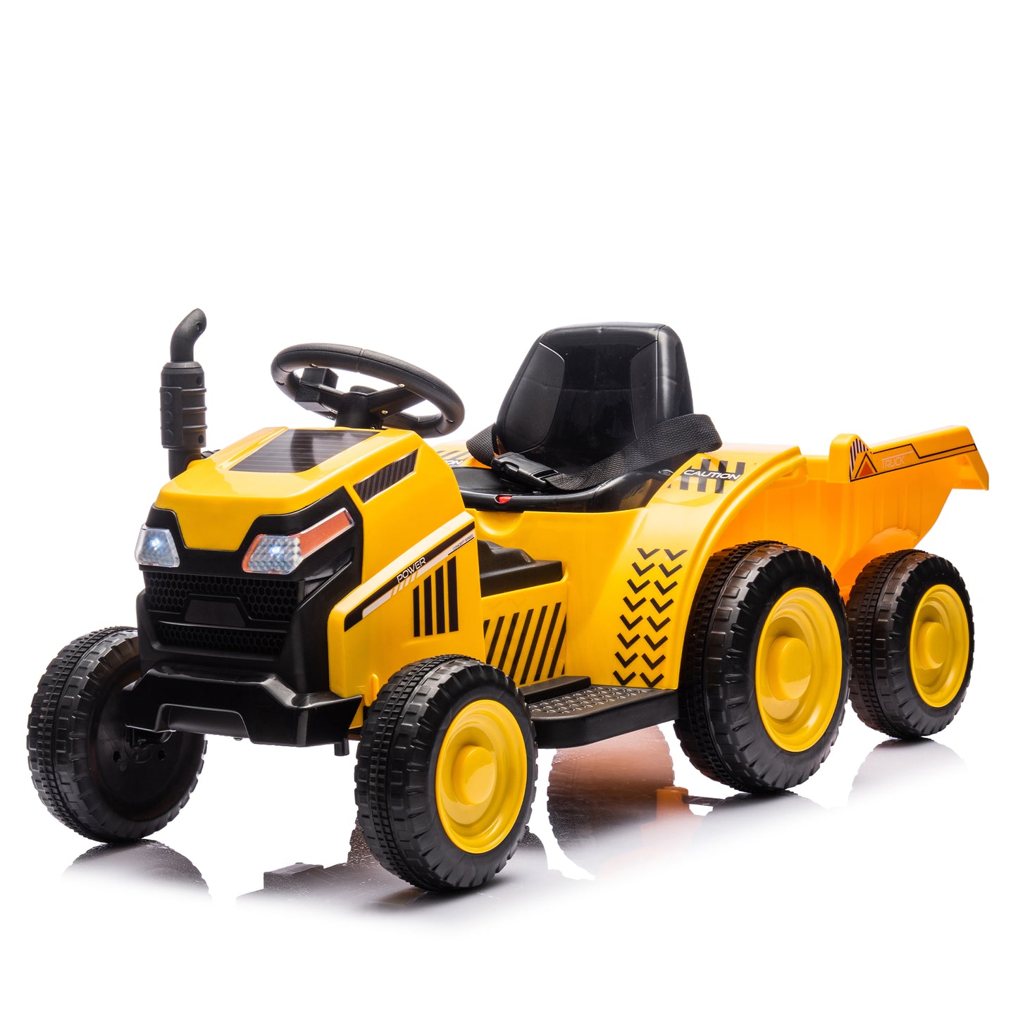 12V Black Knight Electric Ride-On Tractor for Kids, 2WD, Bluetooth, MP3, Lights & Removable Storage Tug – Ages 3+ 6cc08b-1a