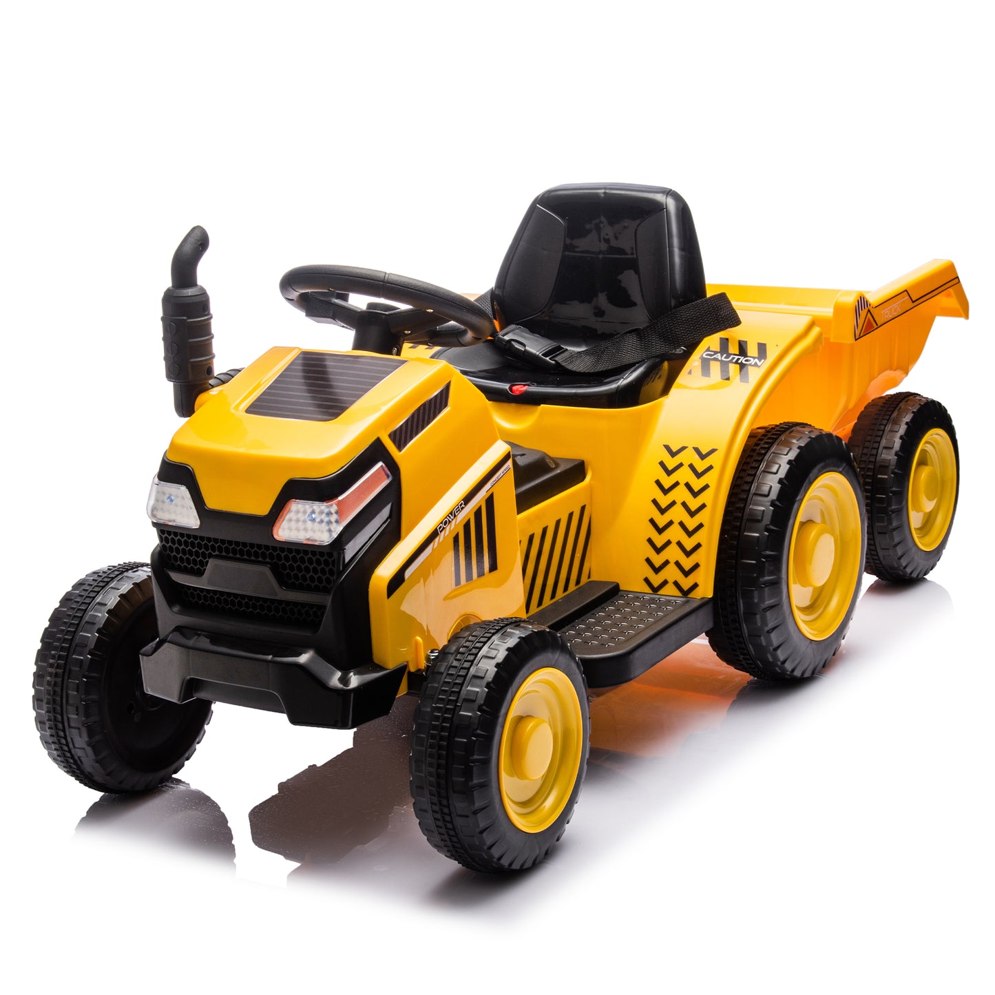 12V Black Knight Electric Ride-On Tractor for Kids, 2WD, Bluetooth, MP3, Lights & Removable Storage Tug – Ages 3+ 6cc08b-1a