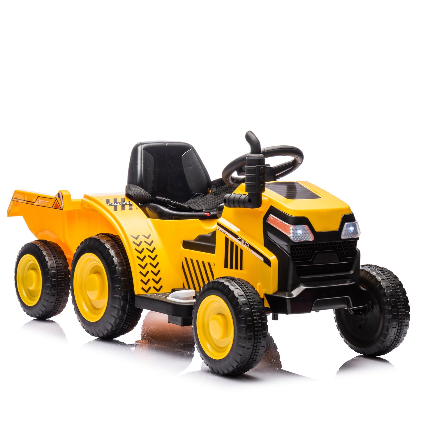 12V Black Knight Electric Ride-On Tractor for Kids, 2WD, Bluetooth, MP3, Lights & Removable Storage Tug – Ages 3+ 6cc08b-1a