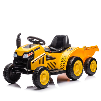 12V Black Knight Electric Ride-On Tractor for Kids, 2WD, Bluetooth, MP3, Lights & Removable Storage Tug – Ages 3+ 6cc08b-1a