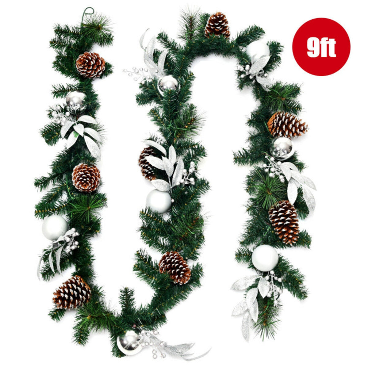 9 Feet Christmas Garland with LED Lights 6cc08b-1a