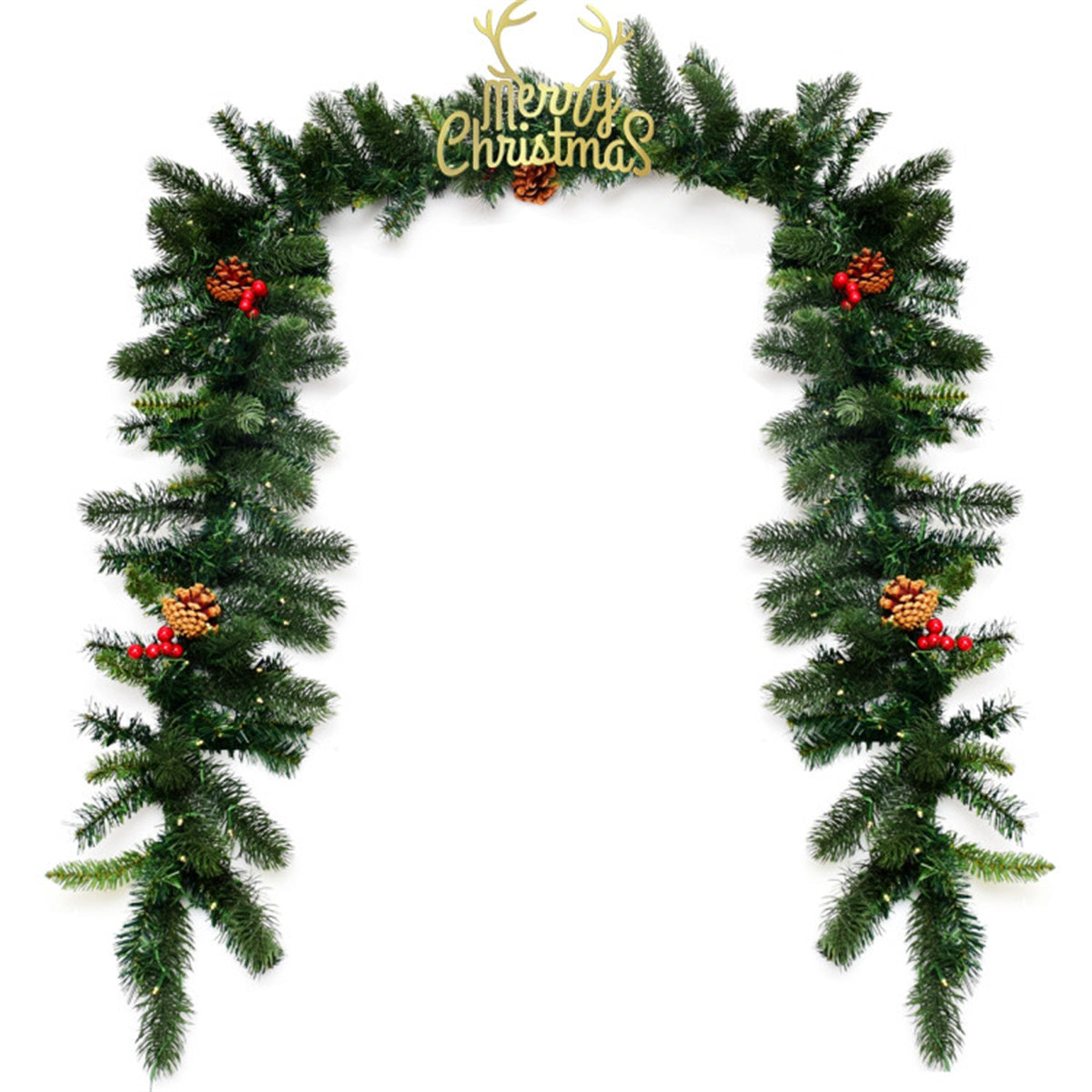 9 Feet Christmas Garland Red Berrieswith LED Lights 6cc08b-1a