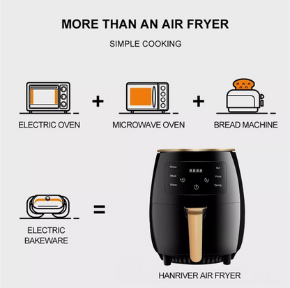 4.5L  Air Fryer Digital Kitchen Oven Oil Free Low Fat Healthy Frying Cooker UK 6cc08b-1a