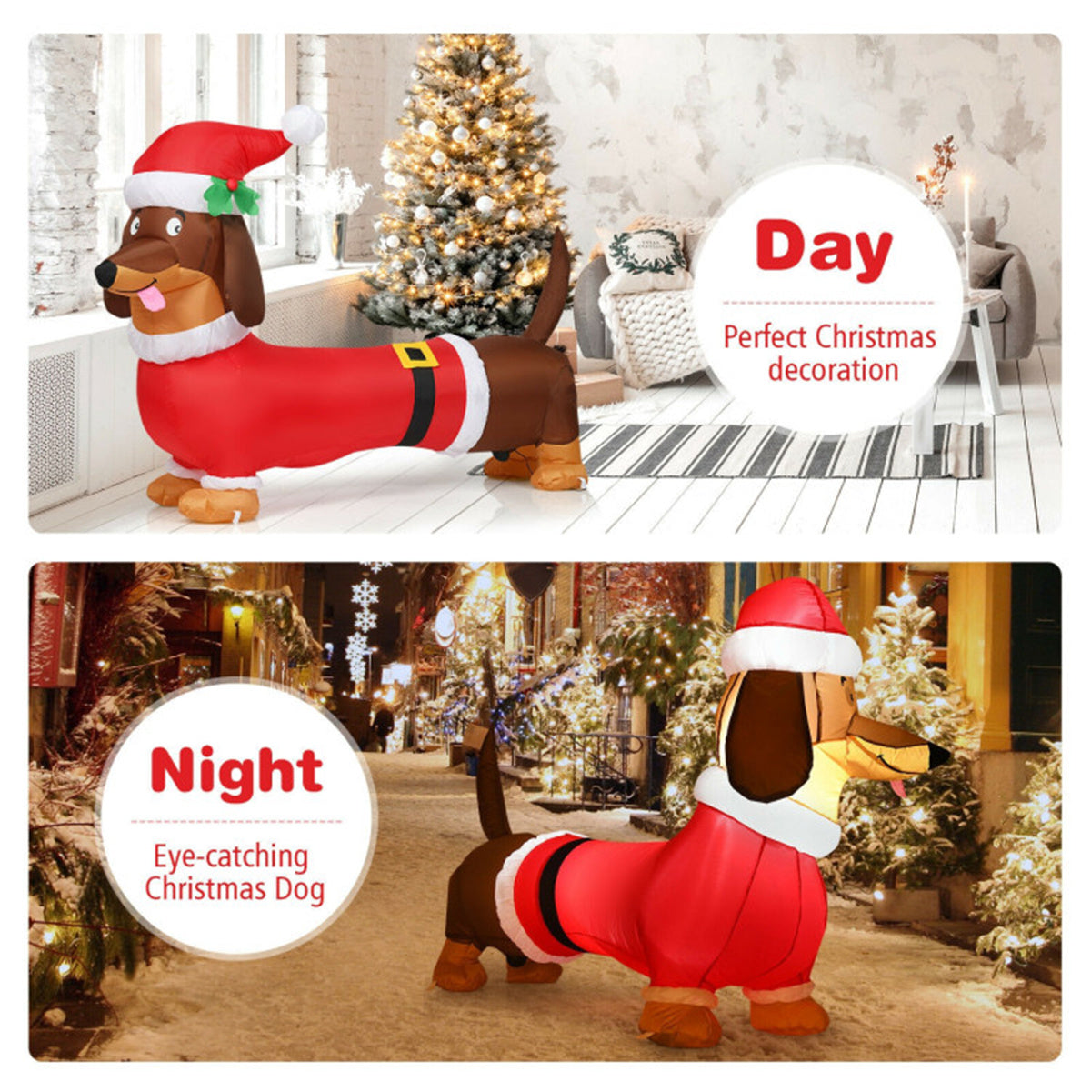 5 Feet Christmas decoration Inflatable Christmas Dog   ﻿ 6cc08b-1a