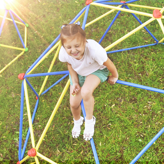 Kids Climbing Dome Jungle Gym - 10 ft Geometric Playground Dome Climber Play Center with Rust & UV Resistant Steel, Supporting 1000 LBS 6cc08b-1a