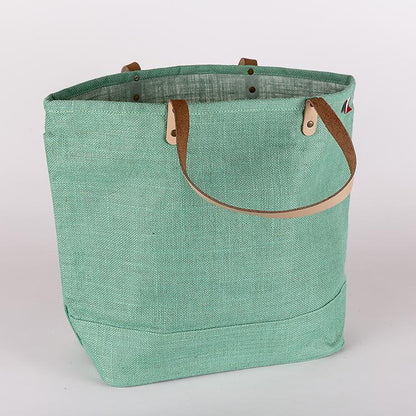 Big Jute Colored Tote Bags Vesuvianite