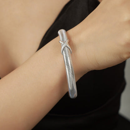 Titanium Steel Spring Shape Bracelet Titanium steel bracelet