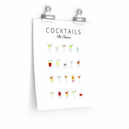 Cocktails Art Poster Decor Yellow Pandora