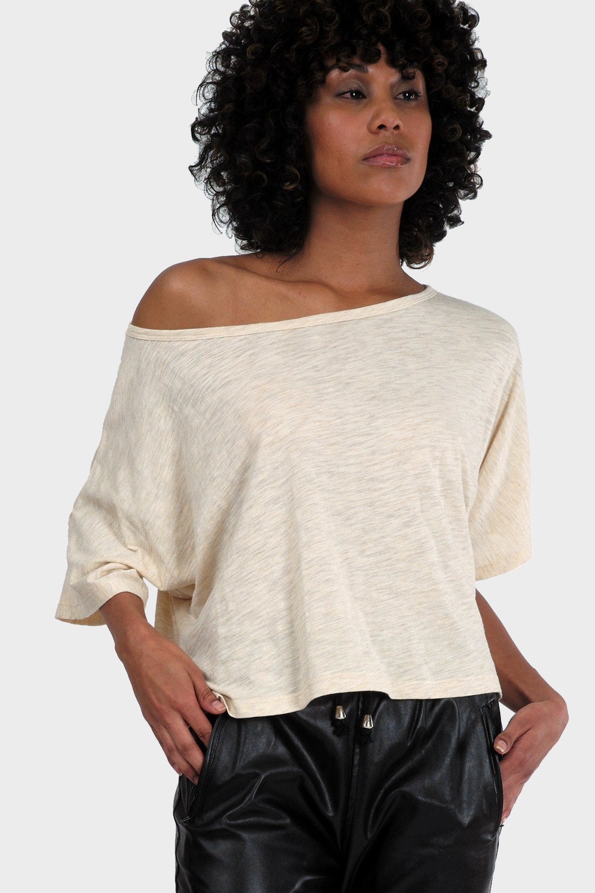 LUMI ORGANIC CROP TOP Gold Felix